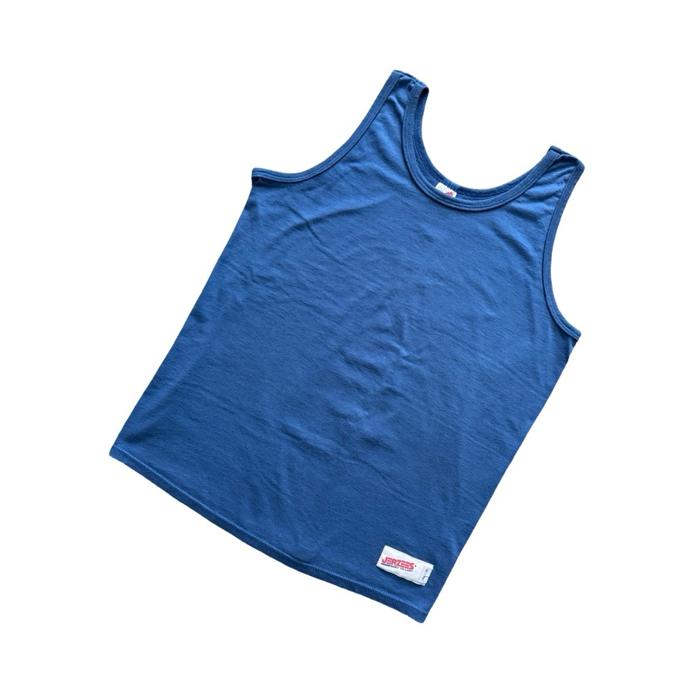 Vintage 90s Jerzees Blue Tank Top